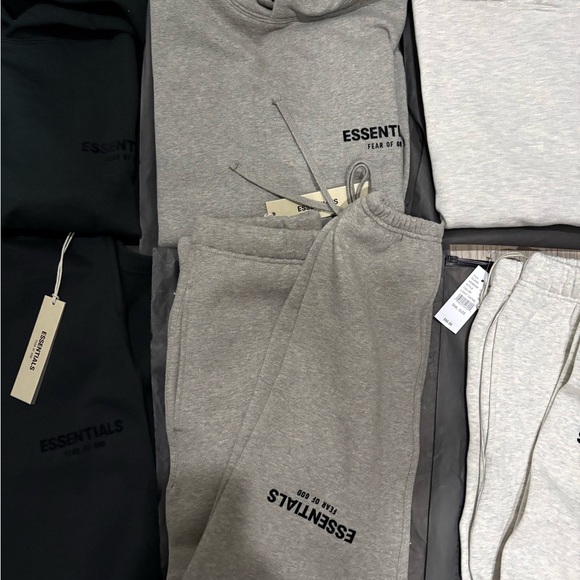 Essentials Heather Gray Hoodie and Joggers - Picture 2 of 2